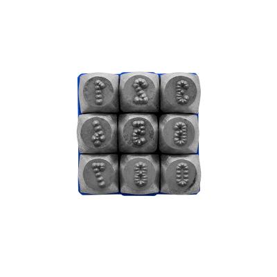 Ståltal prægestempler i sæt (0-9) med karakter højde 10 mm (Low Stress)